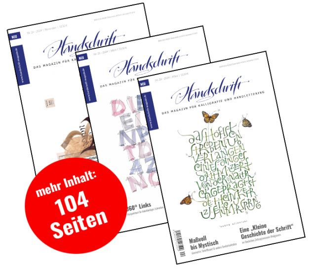 Das HANDSCHRIFT-Abonnement – drei Ausgaben im Jahr