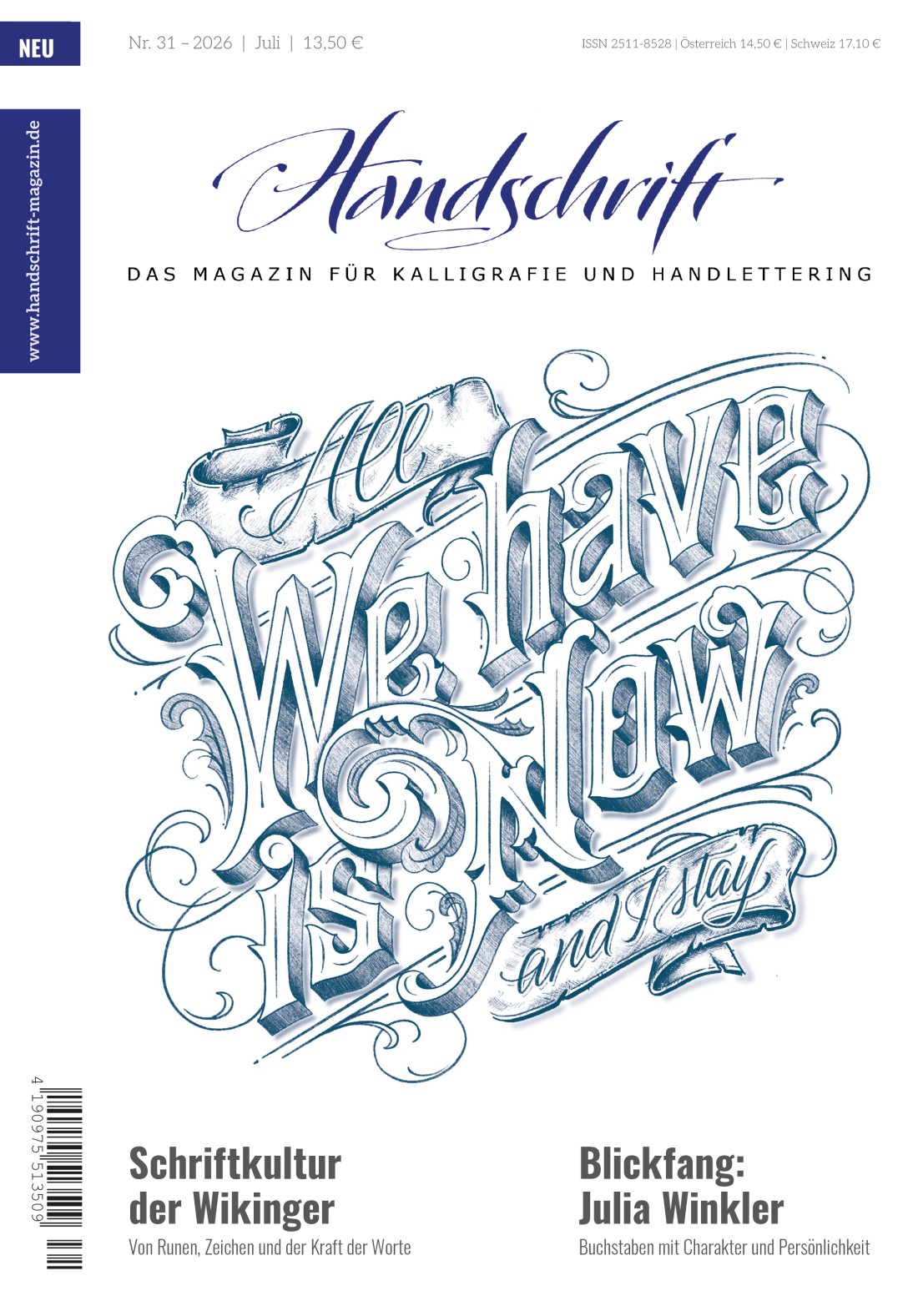 Titelblatt der HANDSCHRIFT Ausgabe 31